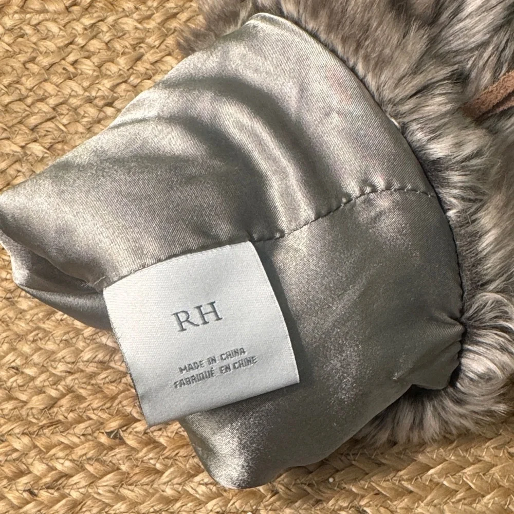NWOT! Restoration Hardware Luxe Faux Fur Wine Bag